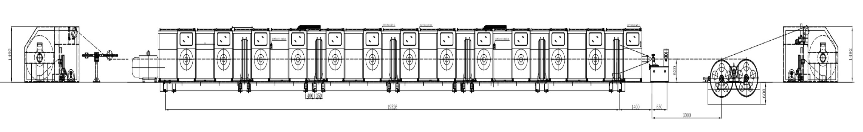 ماشین سیم و کابل برای تاباندن هادیهای مسی و آلومینیومی در کابلهای قدرت، کنترل و مخابراتی به صورت چند رشتهای.